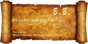 Brczko Beriszló névjegykártya
